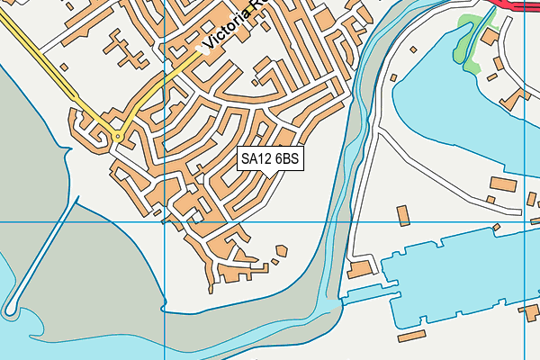 SA12 6BS map - OS VectorMap District (Ordnance Survey) SA12 6BS map - OS VectorMap District (Ordnance Survey)