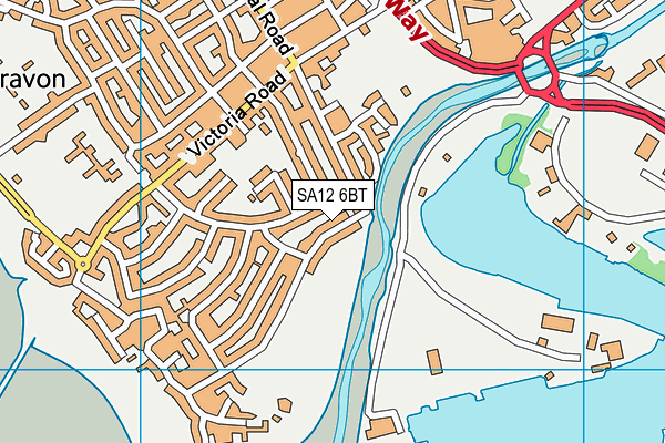 SA12 6BT map - OS VectorMap District (Ordnance Survey) SA12 6BT map - OS VectorMap District (Ordnance Survey)