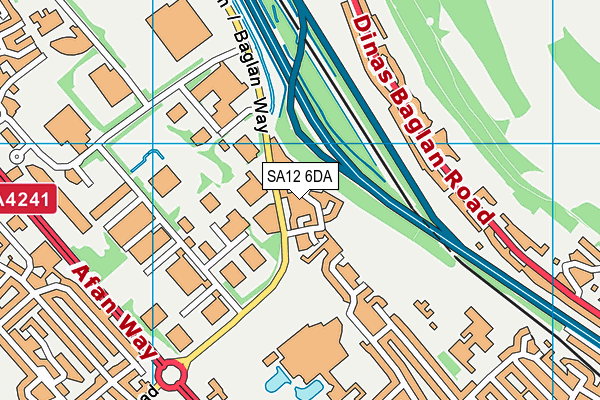 SA12 6DA map - OS VectorMap District (Ordnance Survey) SA12 6DA map - OS VectorMap District (Ordnance Survey)