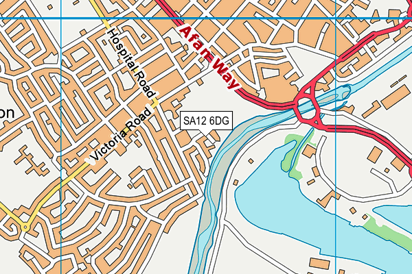 SA12 6DG map - OS VectorMap District (Ordnance Survey) SA12 6DG map - OS VectorMap District (Ordnance Survey)