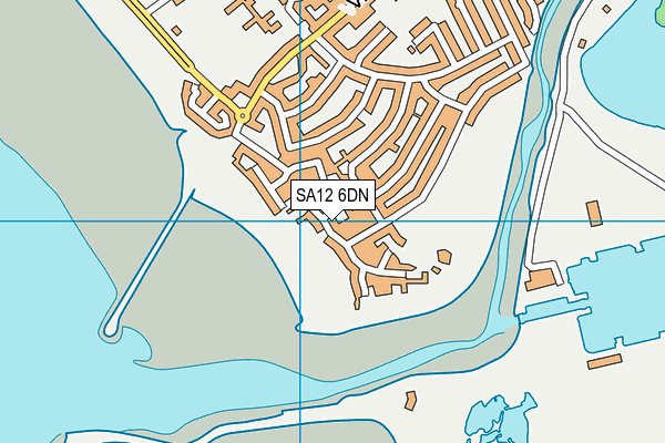 SA12 6DN map - OS VectorMap District (Ordnance Survey)