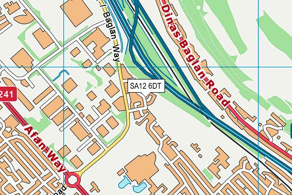 SA12 6DT map - OS VectorMap District (Ordnance Survey) SA12 6DT map - OS VectorMap District (Ordnance Survey)