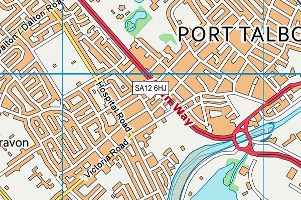 SA12 6HJ map - OS VectorMap District (Ordnance Survey)