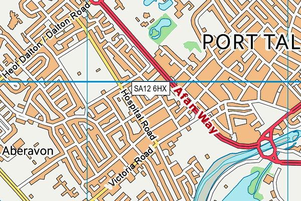 SA12 6HX map - OS VectorMap District (Ordnance Survey) SA12 6HX map - OS VectorMap District (Ordnance Survey)