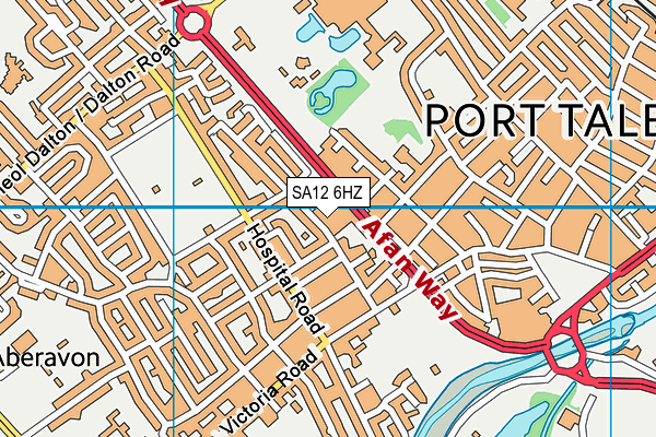 SA12 6HZ map - OS VectorMap District (Ordnance Survey)