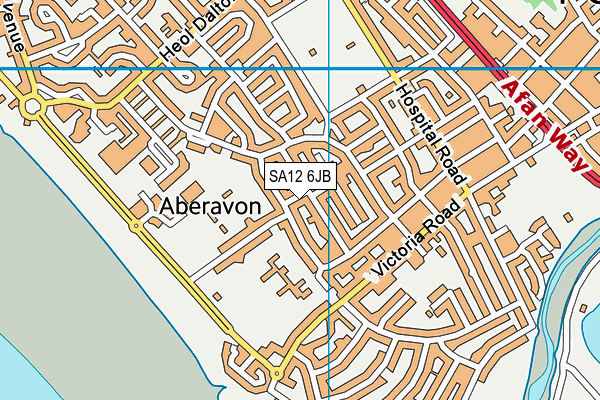 SA12 6JB map - OS VectorMap District (Ordnance Survey) SA12 6JB map - OS VectorMap District (Ordnance Survey)