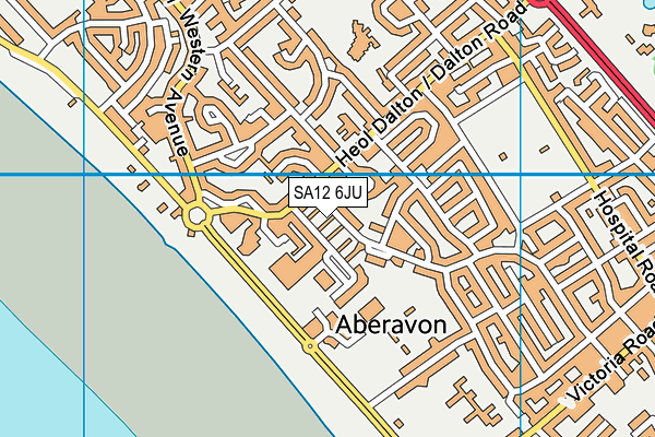 SA12 6JU map - OS VectorMap District (Ordnance Survey) SA12 6JU map - OS VectorMap District (Ordnance Survey)
