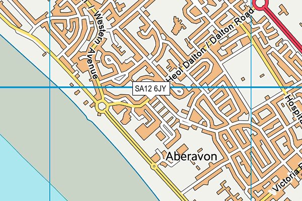 SA12 6JY map - OS VectorMap District (Ordnance Survey) SA12 6JY map - OS VectorMap District (Ordnance Survey)