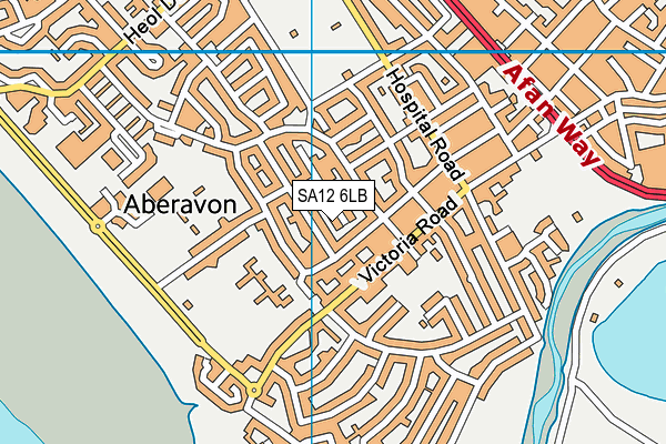 SA12 6LB map - OS VectorMap District (Ordnance Survey)