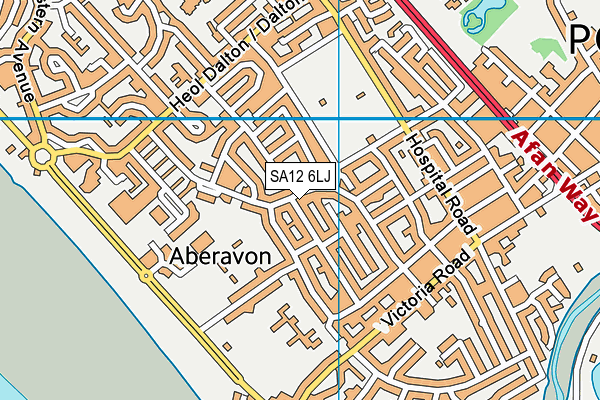 SA12 6LJ map - OS VectorMap District (Ordnance Survey)