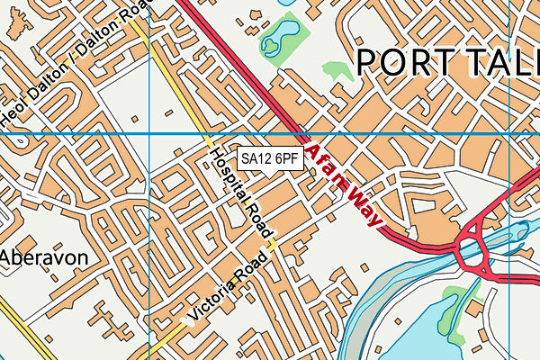 SA12 6PF map - OS VectorMap District (Ordnance Survey) SA12 6PF map - OS VectorMap District (Ordnance Survey)