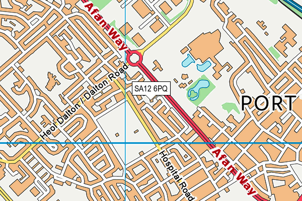 SA12 6PQ map - OS VectorMap District (Ordnance Survey) SA12 6PQ map - OS VectorMap District (Ordnance Survey)