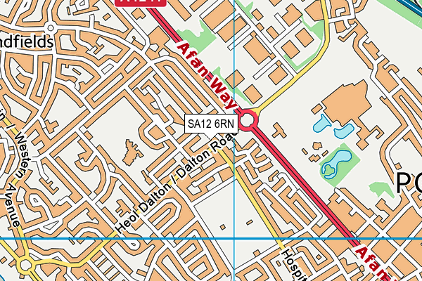 SA12 6RN map - OS VectorMap District (Ordnance Survey) SA12 6RN map - OS VectorMap District (Ordnance Survey)