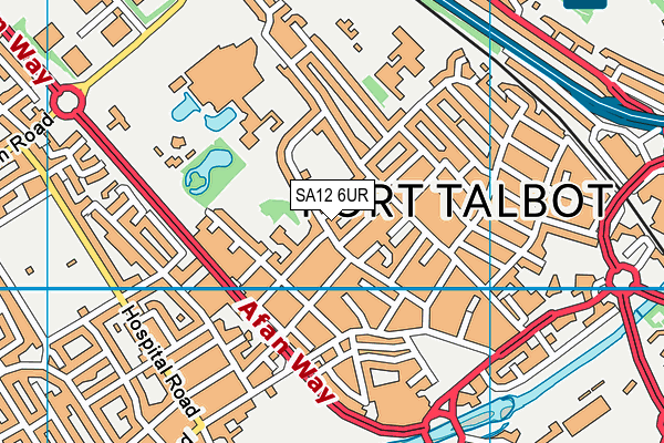SA12 6UR map - OS VectorMap District (Ordnance Survey)