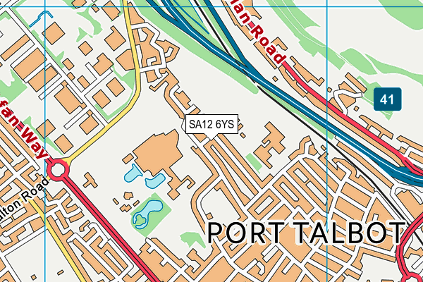 SA12 6YS map - OS VectorMap District (Ordnance Survey) SA12 6YS map - OS VectorMap District (Ordnance Survey)