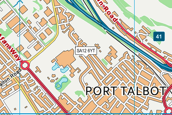 SA12 6YT map - OS VectorMap District (Ordnance Survey) SA12 6YT map - OS VectorMap District (Ordnance Survey)