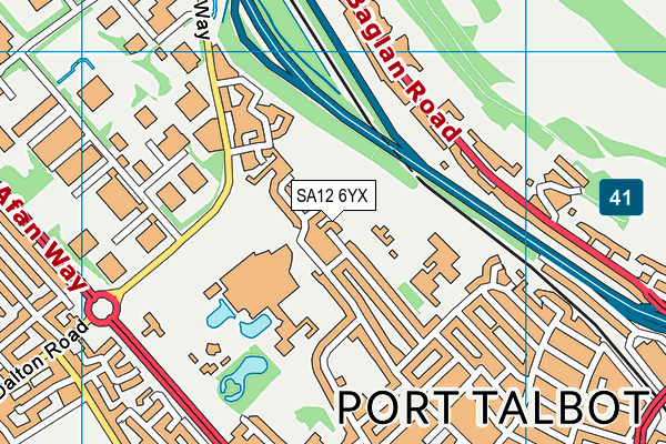 SA12 6YX map - OS VectorMap District (Ordnance Survey) SA12 6YX map - OS VectorMap District (Ordnance Survey)