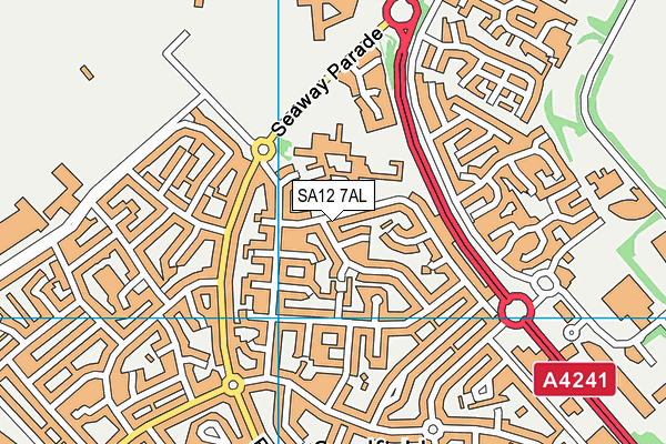SA12 7AL map - OS VectorMap District (Ordnance Survey)