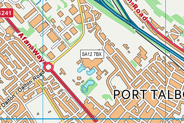 SA12 7BX map - OS VectorMap District (Ordnance Survey) SA12 7BX map - OS VectorMap District (Ordnance Survey)