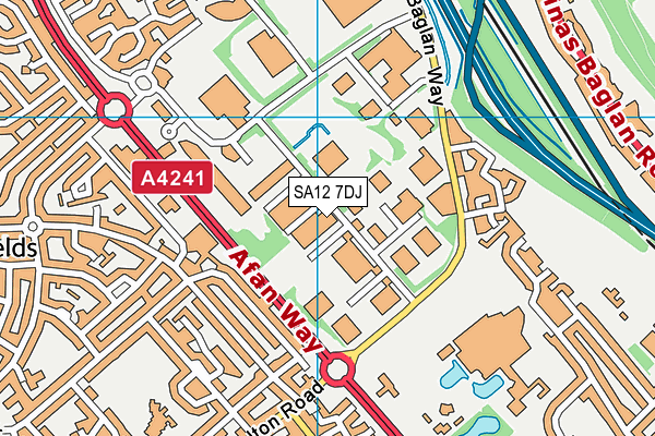 SA12 7DJ map - OS VectorMap District (Ordnance Survey)