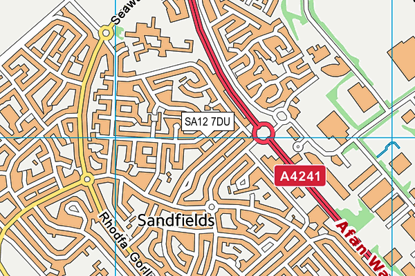 SA12 7DU map - OS VectorMap District (Ordnance Survey) SA12 7DU map - OS VectorMap District (Ordnance Survey)