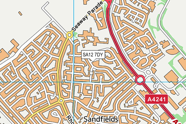 SA12 7DY map - OS VectorMap District (Ordnance Survey) SA12 7DY map - OS VectorMap District (Ordnance Survey)
