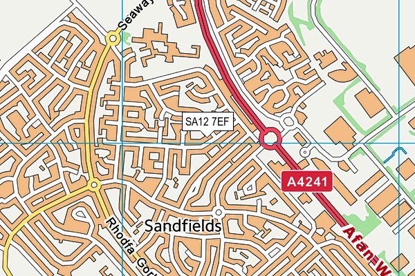 SA12 7EF map - OS VectorMap District (Ordnance Survey) SA12 7EF map - OS VectorMap District (Ordnance Survey)