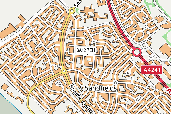 SA12 7EH map - OS VectorMap District (Ordnance Survey) SA12 7EH map - OS VectorMap District (Ordnance Survey)