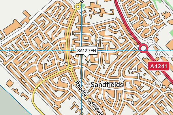 SA12 7EN map - OS VectorMap District (Ordnance Survey) SA12 7EN map - OS VectorMap District (Ordnance Survey)