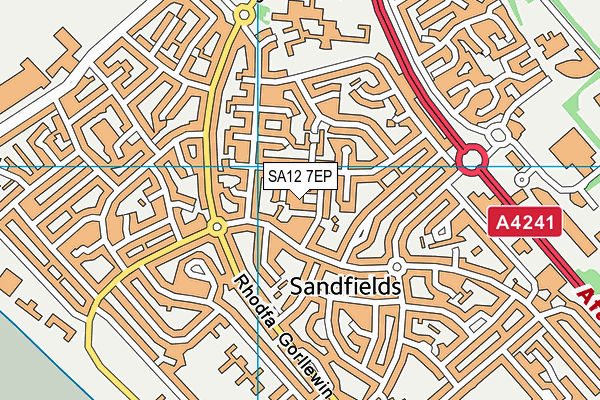 SA12 7EP map - OS VectorMap District (Ordnance Survey) SA12 7EP map - OS VectorMap District (Ordnance Survey)