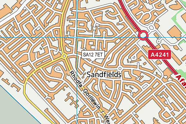 SA12 7ET map - OS VectorMap District (Ordnance Survey) SA12 7ET map - OS VectorMap District (Ordnance Survey)