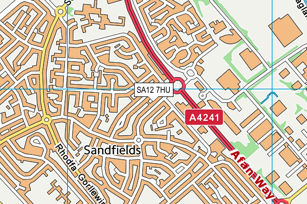 SA12 7HU map - OS VectorMap District (Ordnance Survey) SA12 7HU map - OS VectorMap District (Ordnance Survey)
