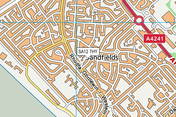 SA12 7HY map - OS VectorMap District (Ordnance Survey) SA12 7HY map - OS VectorMap District (Ordnance Survey)