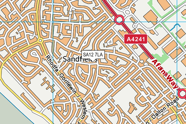 SA12 7LA map - OS VectorMap District (Ordnance Survey) SA12 7LA map - OS VectorMap District (Ordnance Survey)