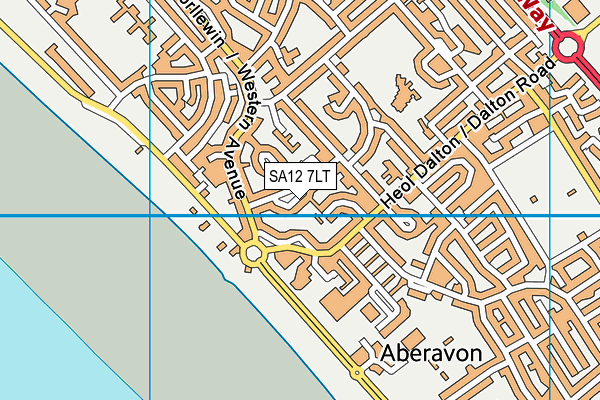 SA12 7LT map - OS VectorMap District (Ordnance Survey) SA12 7LT map - OS VectorMap District (Ordnance Survey)