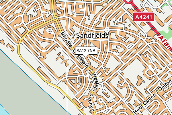 SA12 7NB map - OS VectorMap District (Ordnance Survey) SA12 7NB map - OS VectorMap District (Ordnance Survey)