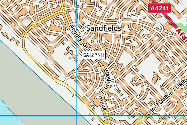 SA12 7NH map - OS VectorMap District (Ordnance Survey) SA12 7NH map - OS VectorMap District (Ordnance Survey)