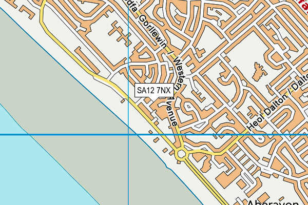 SA12 7NX map - OS VectorMap District (Ordnance Survey) SA12 7NX map - OS VectorMap District (Ordnance Survey)