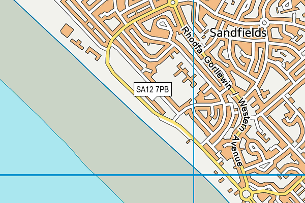 SA12 7PB map - OS VectorMap District (Ordnance Survey) SA12 7PB map - OS VectorMap District (Ordnance Survey)