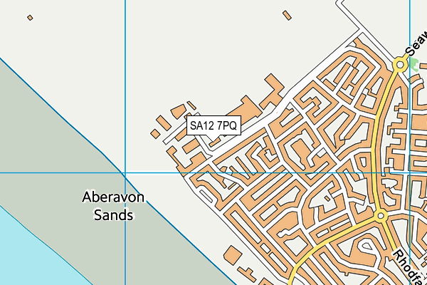 SA12 7PQ map - OS VectorMap District (Ordnance Survey) SA12 7PQ map - OS VectorMap District (Ordnance Survey)