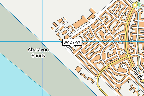 SA12 7PW map - OS VectorMap District (Ordnance Survey) SA12 7PW map - OS VectorMap District (Ordnance Survey)