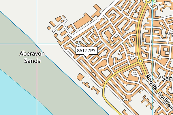 SA12 7PY map - OS VectorMap District (Ordnance Survey) SA12 7PY map - OS VectorMap District (Ordnance Survey)