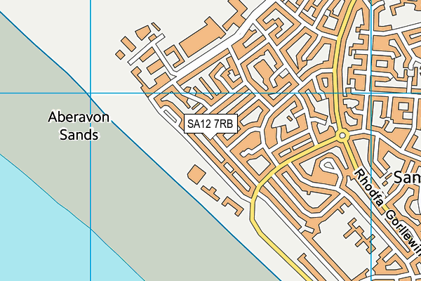 SA12 7RB map - OS VectorMap District (Ordnance Survey) SA12 7RB map - OS VectorMap District (Ordnance Survey)
