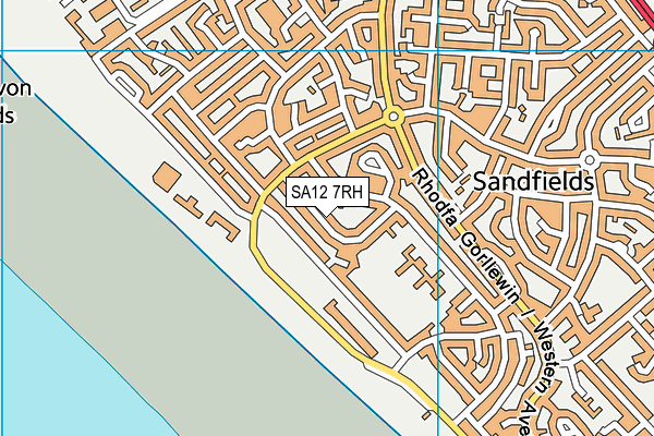 SA12 7RH map - OS VectorMap District (Ordnance Survey) SA12 7RH map - OS VectorMap District (Ordnance Survey)