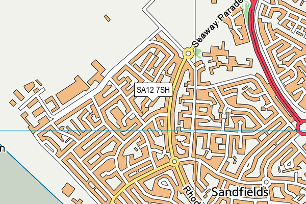 SA12 7SH map - OS VectorMap District (Ordnance Survey) SA12 7SH map - OS VectorMap District (Ordnance Survey)