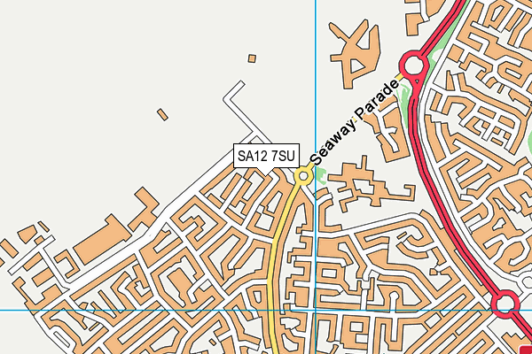 SA12 7SU map - OS VectorMap District (Ordnance Survey) SA12 7SU map - OS VectorMap District (Ordnance Survey)