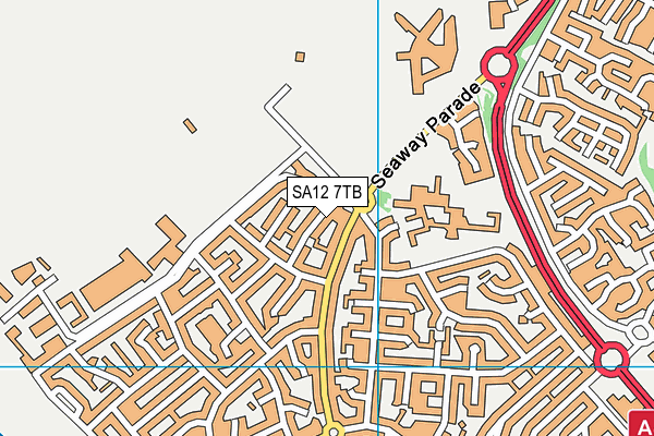 SA12 7TB map - OS VectorMap District (Ordnance Survey) SA12 7TB map - OS VectorMap District (Ordnance Survey)