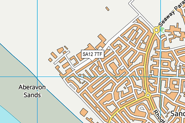 SA12 7TF map - OS VectorMap District (Ordnance Survey) SA12 7TF map - OS VectorMap District (Ordnance Survey)