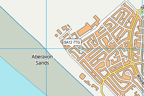 SA12 7TG map - OS VectorMap District (Ordnance Survey) SA12 7TG map - OS VectorMap District (Ordnance Survey)