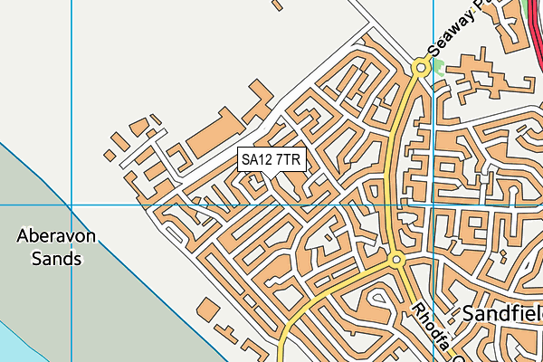 SA12 7TR map - OS VectorMap District (Ordnance Survey) SA12 7TR map - OS VectorMap District (Ordnance Survey)